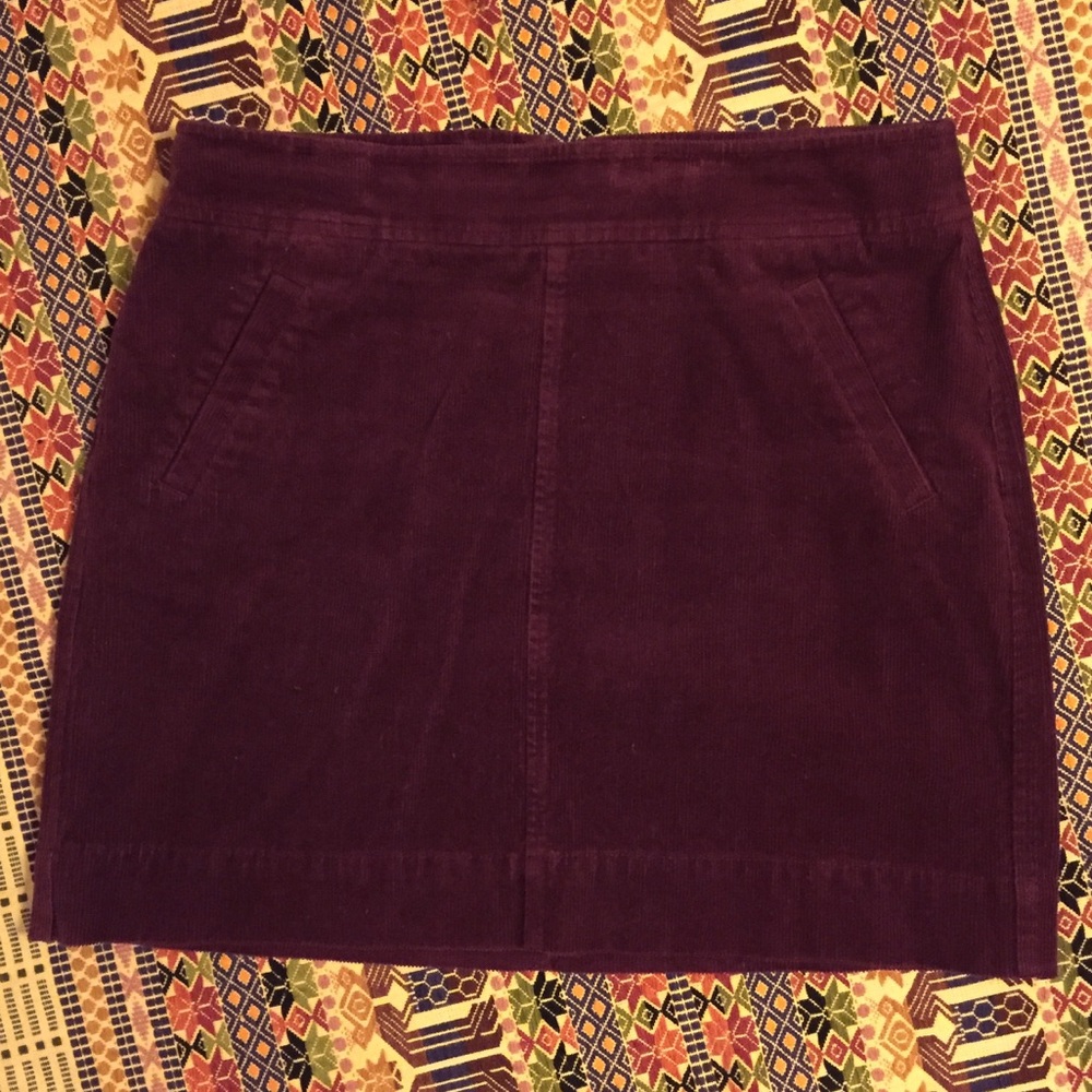 Ann Taylor Loft Corduroy Mini Skirt 8